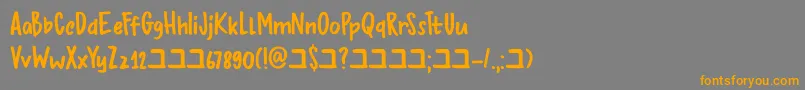 DkBupkis Font – Orange Fonts on Gray Background