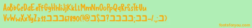 DkBupkis Font – Orange Fonts on Green Background