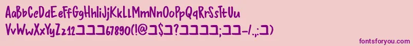 Шрифт DkBupkis – фиолетовые шрифты на розовом фоне