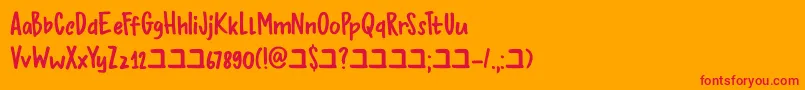 DkBupkis Font – Red Fonts on Orange Background