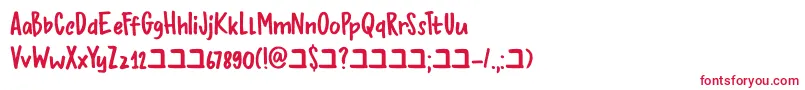 Шрифт DkBupkis – красные шрифты на белом фоне