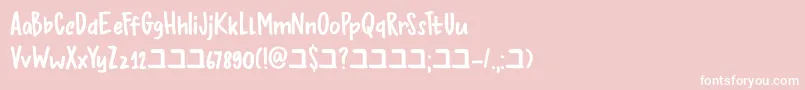 DkBupkis Font – White Fonts on Pink Background