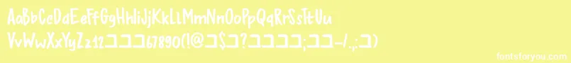 DkBupkis Font – White Fonts on Yellow Background