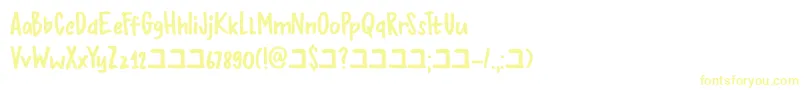 DkBupkis Font – Yellow Fonts on White Background