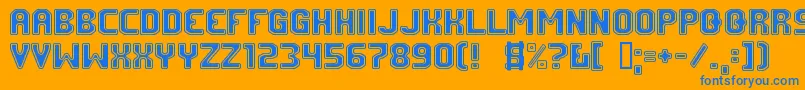 Fmuniver Font – Blue Fonts on Orange Background