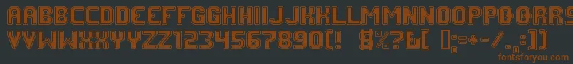 Fmuniver-fontti – ruskeat fontit mustalla taustalla
