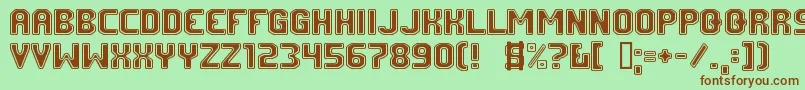 Fmuniver Font – Brown Fonts on Green Background