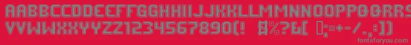 Fmuniver Font – Gray Fonts on Red Background