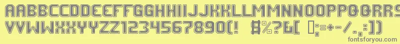 Fmuniver Font – Gray Fonts on Yellow Background