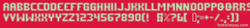 Fmuniver Font – Green Fonts on Red Background