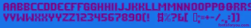 Fmuniver Font – Purple Fonts on Blue Background