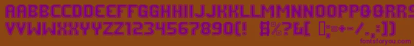 Fmuniver Font – Purple Fonts on Brown Background