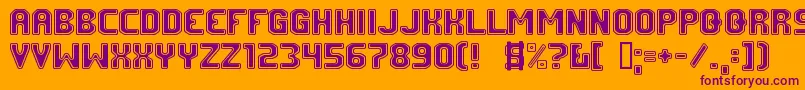 Fmuniver Font – Purple Fonts on Orange Background