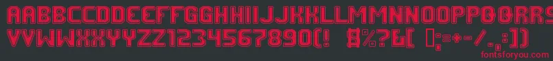 Fmuniver Font – Red Fonts on Black Background