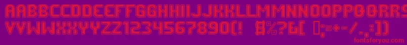 Fmuniver Font – Red Fonts on Purple Background