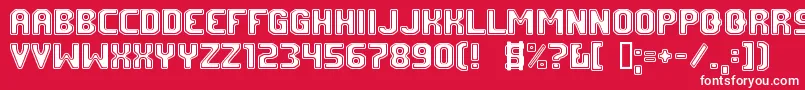 Fmuniver Font – White Fonts on Red Background