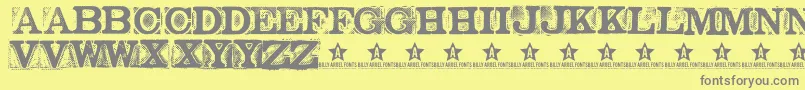 NetworkD Font – Gray Fonts on Yellow Background