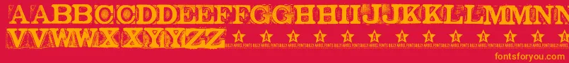 NetworkD Font – Orange Fonts on Red Background