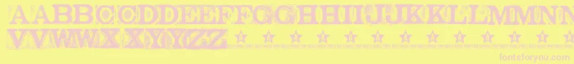 NetworkD Font – Pink Fonts on Yellow Background