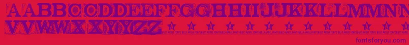 NetworkD Font – Purple Fonts on Red Background