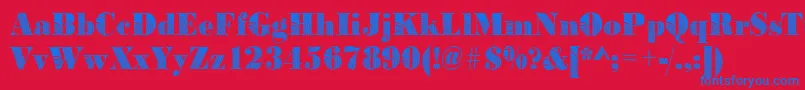 BodoniconcentricRegular Font – Blue Fonts on Red Background