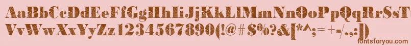 BodoniconcentricRegular Font – Brown Fonts on Pink Background