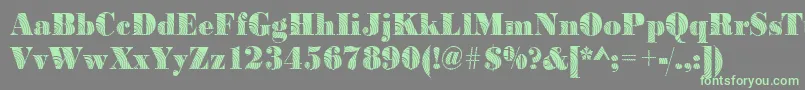 BodoniconcentricRegular Font – Green Fonts on Gray Background
