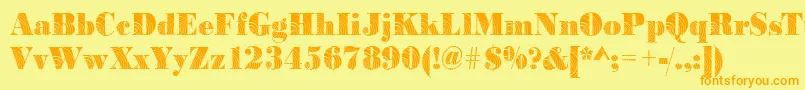 BodoniconcentricRegular Font – Orange Fonts on Yellow Background