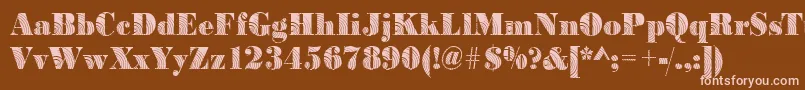 BodoniconcentricRegular Font – Pink Fonts on Brown Background
