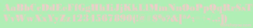 BodoniconcentricRegular Font – Pink Fonts on Green Background