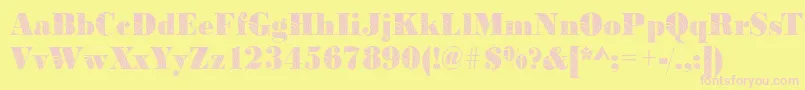 BodoniconcentricRegular Font – Pink Fonts on Yellow Background