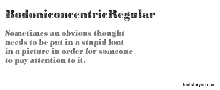 BodoniconcentricRegular Font