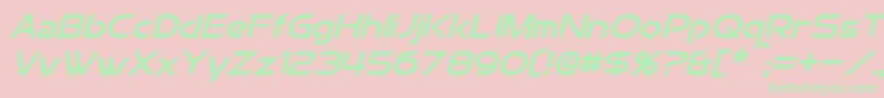 ChromiaItalic-Schriftart – Grüne Schriften auf rosa Hintergrund