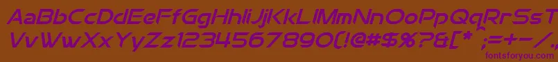 ChromiaItalic Font – Purple Fonts on Brown Background