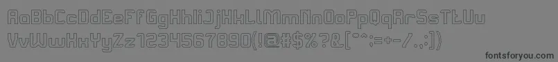 AliveInScienceFictionHollow Font – Black Fonts on Gray Background