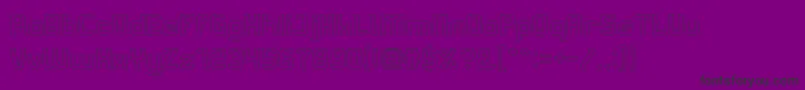 AliveInScienceFictionHollow Font – Black Fonts on Purple Background