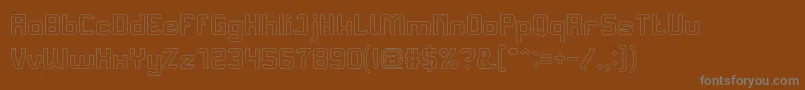 AliveInScienceFictionHollow Font – Gray Fonts on Brown Background