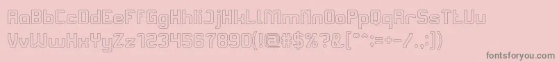 AliveInScienceFictionHollow Font – Gray Fonts on Pink Background