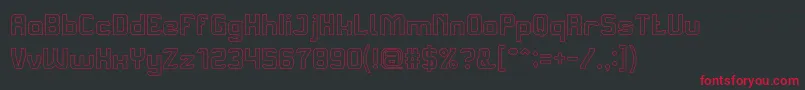 AliveInScienceFictionHollow Font – Red Fonts on Black Background