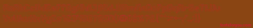 AliveInScienceFictionHollow Font – Red Fonts on Brown Background