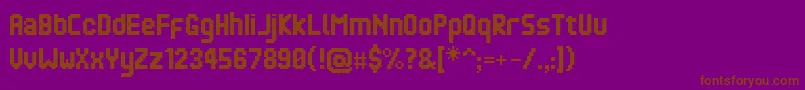フォントPic01.110 – 紫色の背景に茶色のフォント