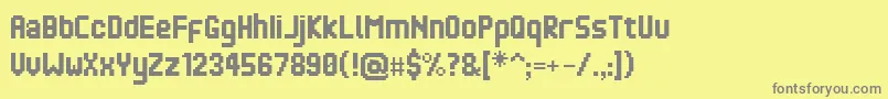 Pic01.110 Font – Gray Fonts on Yellow Background