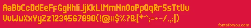 Pic01.110 Font – Orange Fonts on Red Background