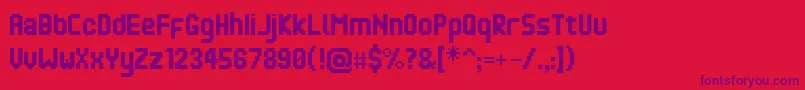 Шрифт Pic01.110 – фиолетовые шрифты на красном фоне