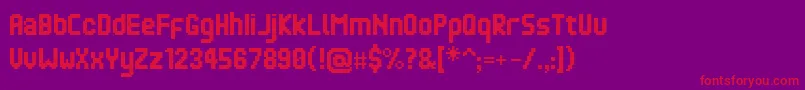 Pic01.110 Font – Red Fonts on Purple Background