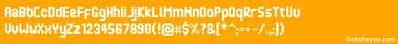 Pic01.110 Font – White Fonts on Orange Background