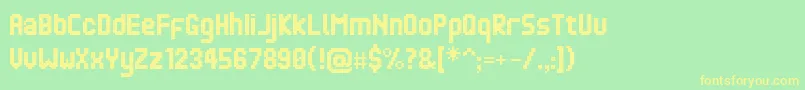Pic01.110 Font – Yellow Fonts on Green Background