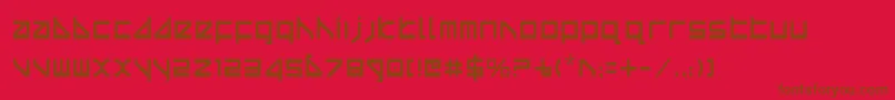 Fonte Deltav2c – fontes marrons em um fundo vermelho