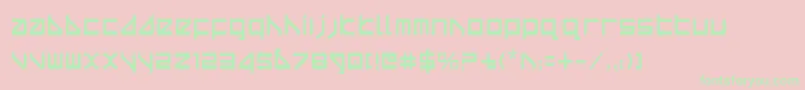 Deltav2c Font – Green Fonts on Pink Background