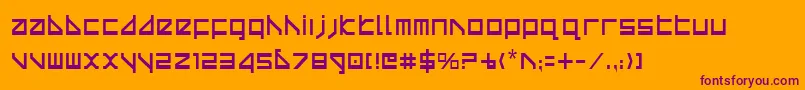 Deltav2c Font – Purple Fonts on Orange Background